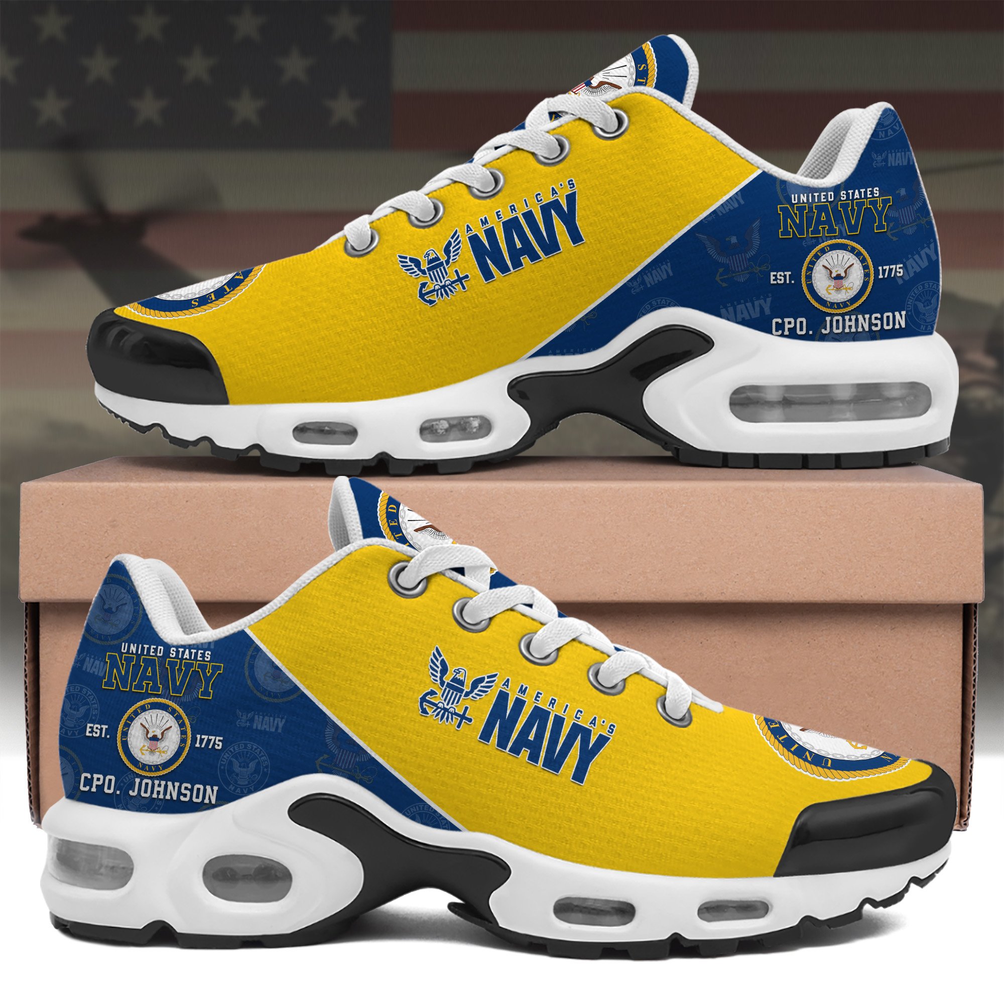 U.S. Navy TN Shoes Custom Your Name, Military Shoes For Soldier, US Military Gifts ETRG-59803